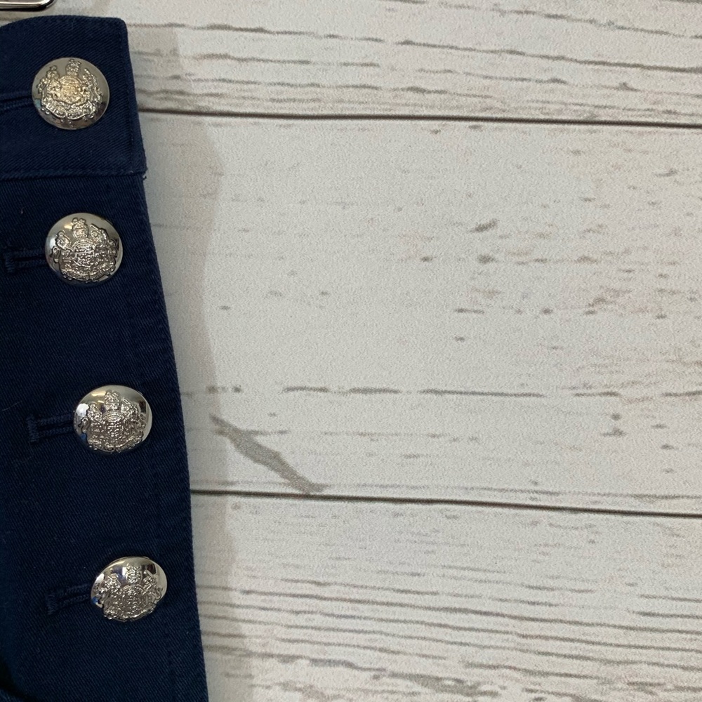 Lauren Ralph Lauren Skirt • 8 Navy • Side Buttons - Picture 2 of 5